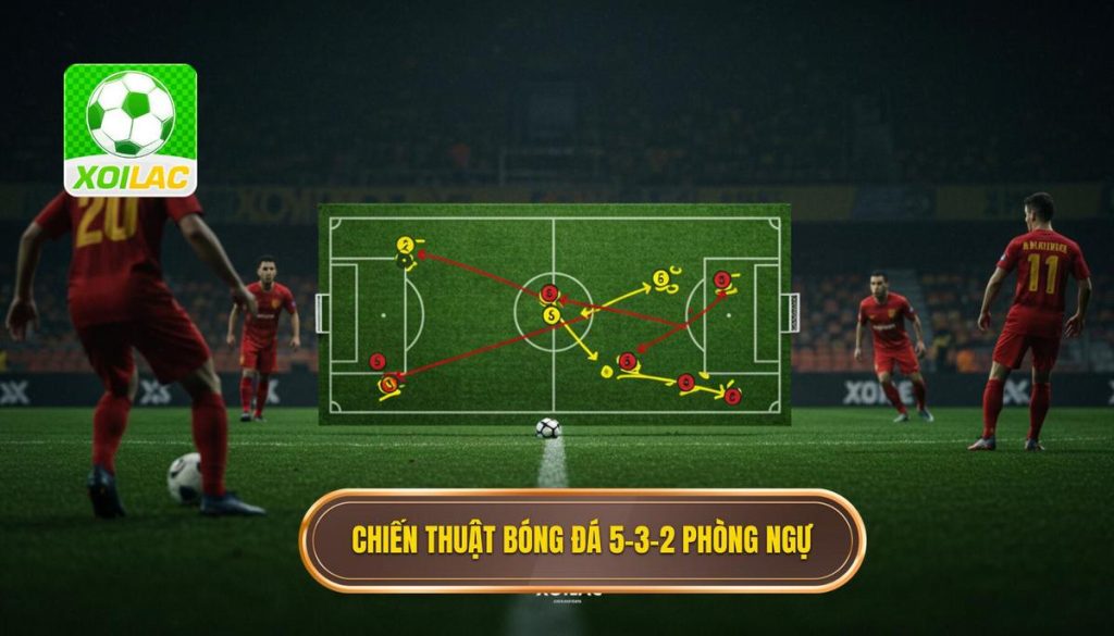 Chiến thuật bóng đá 5-3-2 phòng ngự