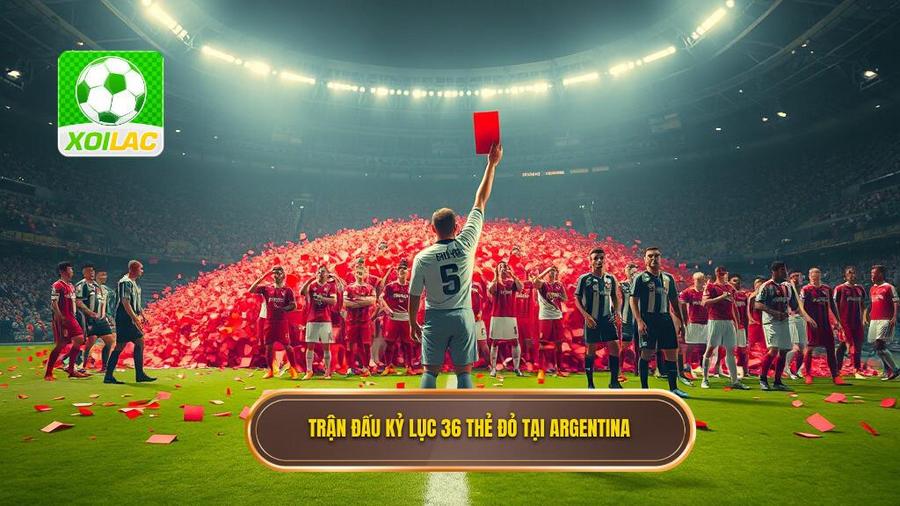 1. Trận đấu kỷ lục 36 thẻ đỏ tại Argentina