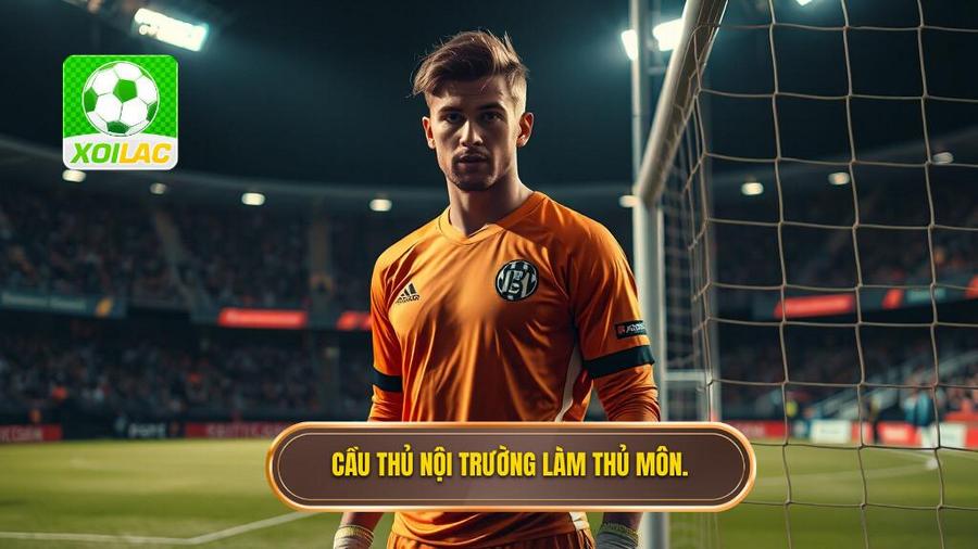 2. Cầu thủ nội trường làm thủ môn.