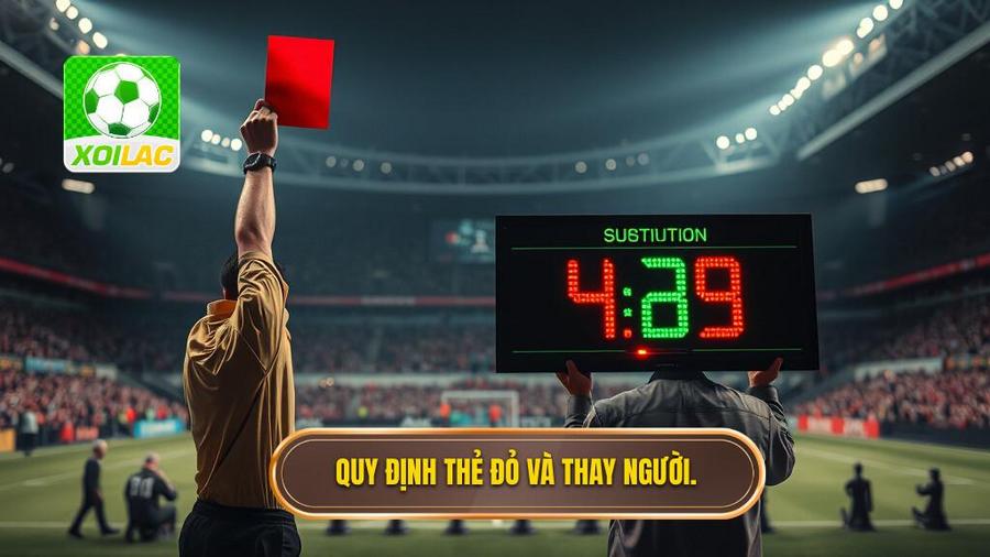 2. Quy định thẻ đỏ và thay người.