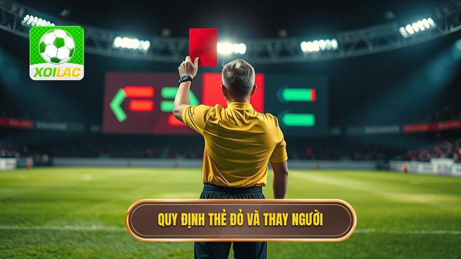 3. Quy định thẻ đỏ và thay người