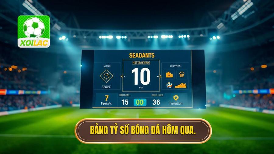 3. Bảng tỷ số bóng đá hôm qua.